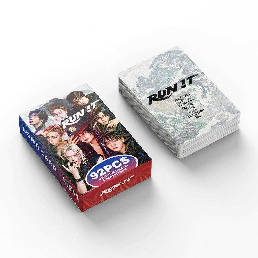 Audio Music Lollipop - การ์ดมินิวงบอยแบนด์เคป๊อป 92 ชิ้น, สินค้าเกี่ยวกับเพลง 'RUN IT',