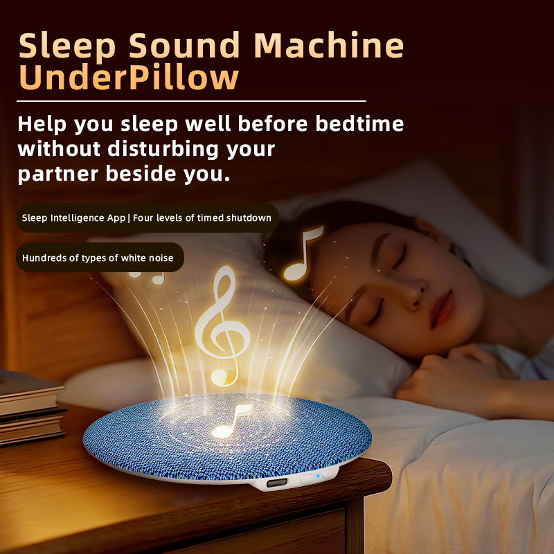 Audio Music Apple - ลำโพงบลูทูธ 6.0 สำหรับนอนหลับ บางเฉียบ วางใต้หมอน พร้อมเสียงไวท์นอยส์