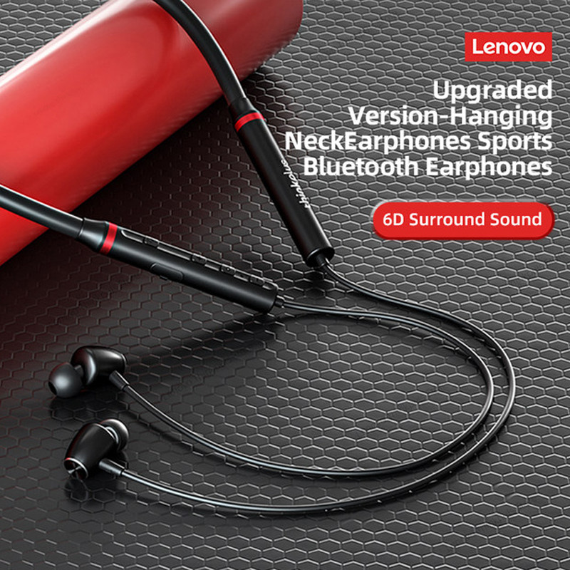 Audio Music Apple - เดิม Lenovo HEO5X หูฟังไร้สายบลูทูธหูฟังสเตอริโอไฮไฟสเตอริโอเกมชุดหูฟังกีฬาหูฟังกันน้ํา
