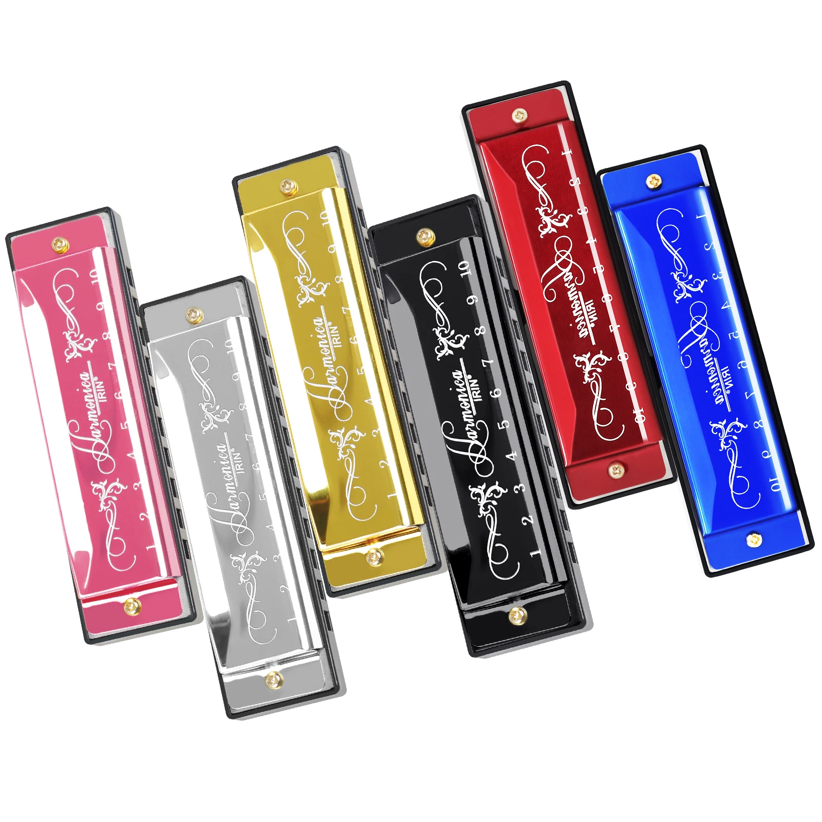 Harmonica 10 Hole - IRIN 10 หลุม 20 โทนฮาร์โมนิก้าสีสันคีย์ C