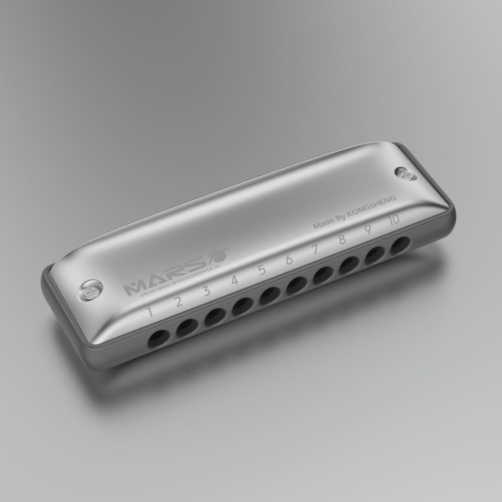 Harmonica 10 Hole - KONGSHENG M1MARS รูกลมพลาสติกไดอะโทนิคอลฮาร์โมนิก้า10หลุมหวีอะลูมิเนียมที่สำคัญการปรับแต่งเล็กน้อยตามธรรมชาติ
