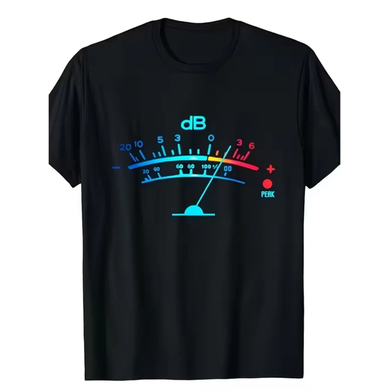 Audio Music Production - เสื้อยืดวินเทจสำหรับวิศวกรเสียงชาย พร้อมลายกราฟิกมิเตอร์วัดแรงดัน คอกลม แขนสั้น เหมาะสำหรับดีเจเพลง ช่างเทคนิคสตูดิโอ