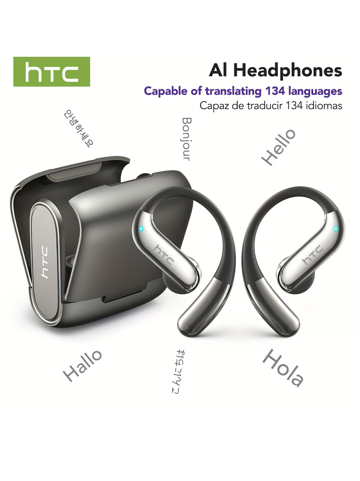 Audio Music Free - หูฟังบลูทูธแบบเปิดหู HTC เล่นได้ 30 ชั่วโมง หูฟังไร้สายตัดเสียงรบกวน