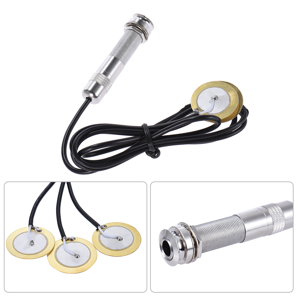 Ukulele Beginner Kit - อุปกรณ์สตริงอะคูสติกระบบรับปิ๊กอัพ3 transducers 6.35มม. แจ็คสำหรับกีตาร์แมนโดลินอูคูเลเล่