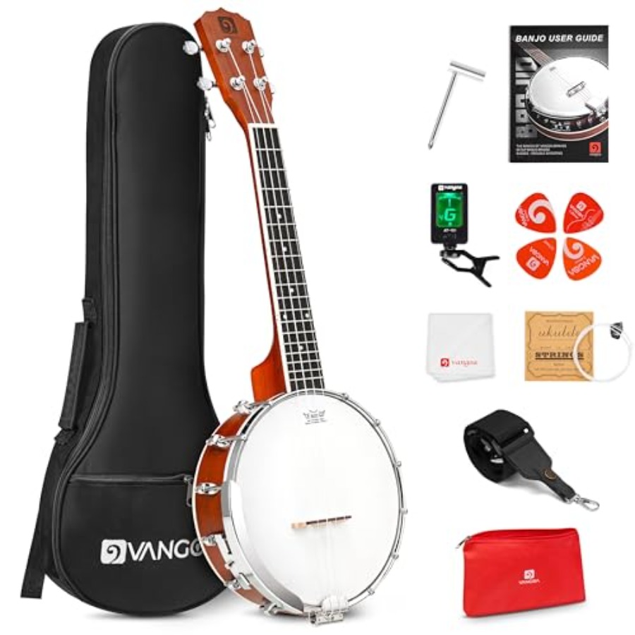 Ukulele Beginner Kit - แบนโจเลเล 23 นิ้ว พร้อมหัว REMO คุณภาพพรีเมียม,