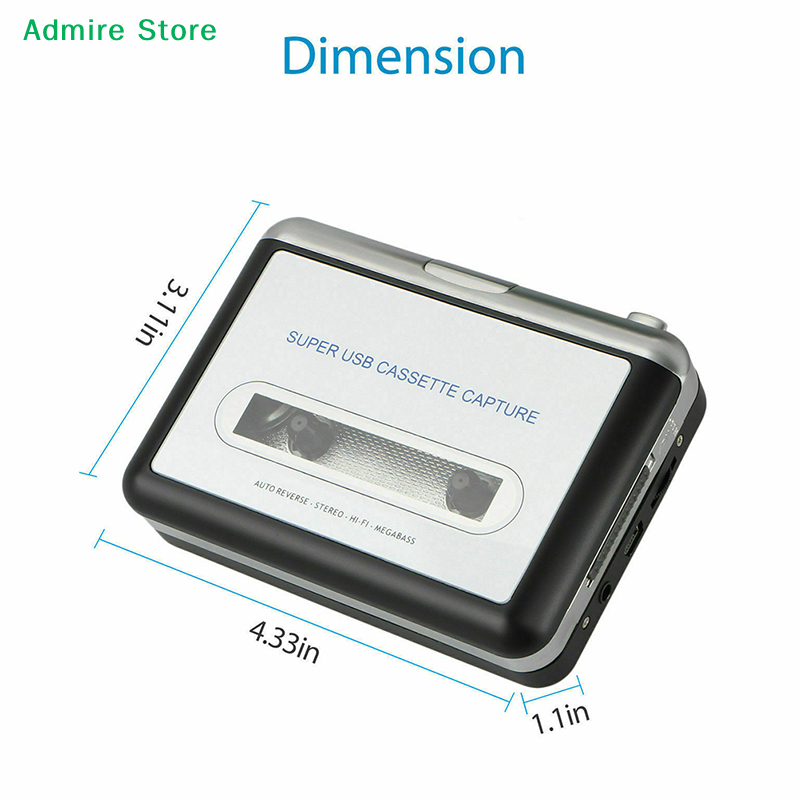 Audio Music Converter To Mp3 - [G]เครื่องแปลงเทปคาสเซ็ตแบบพกพาเป็น MP3 แบบ USB สำหรับบันทึกเสียงเพลงคุณภาพสูง