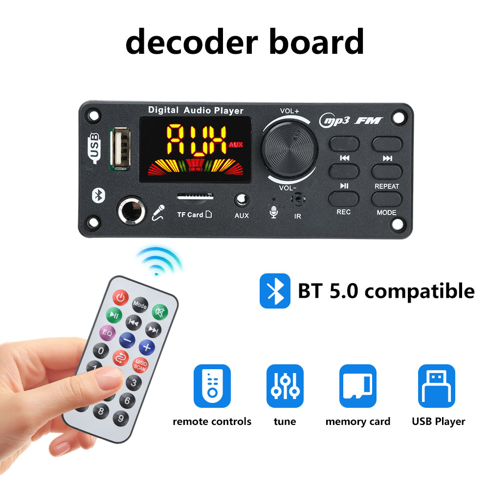 Audio Music Converter To Mp3 - DC 5-12V MP3 โมดูลถอดรหัสเสียงบลูทูธ 5.0 Lossless