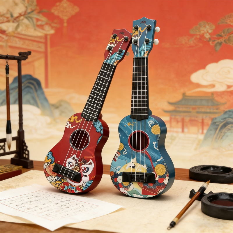 Ukulele Beginner Kit - มินิอูคูเลเล่ขนาด 17.5 นิ้ว, ชุดกีตาร์ 4 สาย