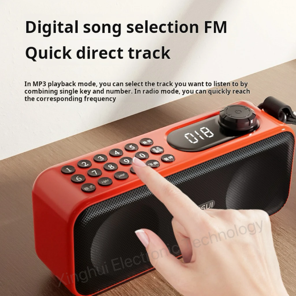 Audio Music Apple - ลําโพงบลูทูธใหม่, วิทยุพกพากลางแจ้ง, แฟลชไดรฟ์ USB, ลําโพงปลั๊กอิน, ซับวูฟเฟอร์,
