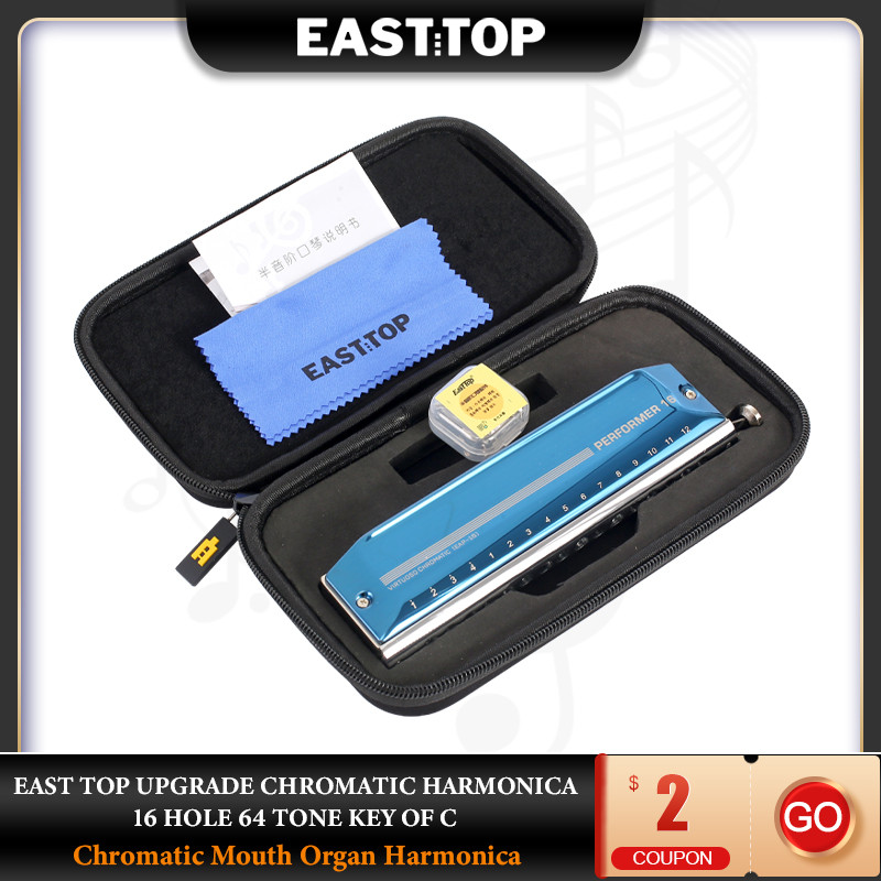 EASTTOP EAP-16 Chromatic Harmo - Harmonica 10 Hole บทวิจารณ์และราคา