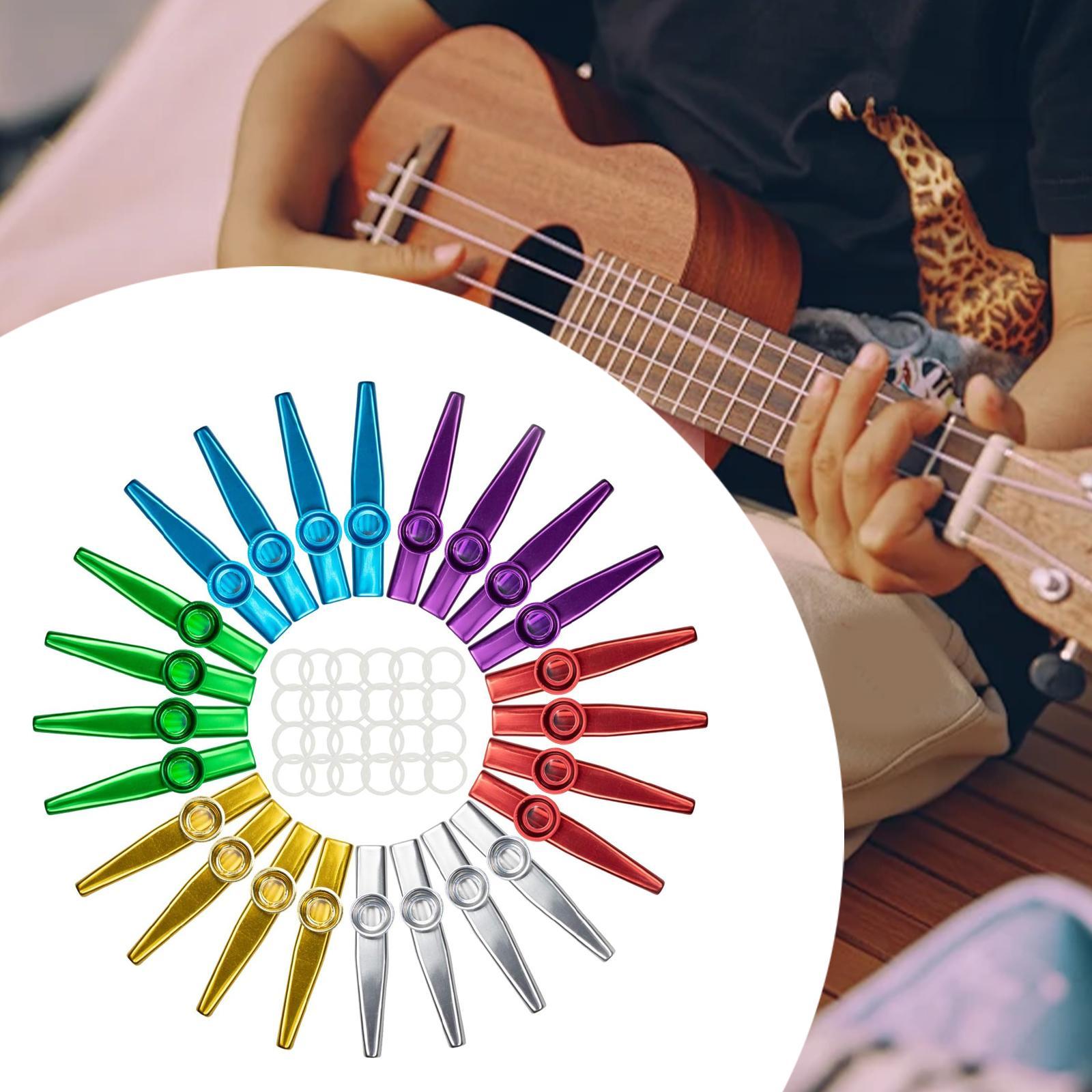 24 ชิ้นโลหะ Kazoos สําหรับเริ่ - Ukulele Beginner Kit บทวิจารณ์และราคา