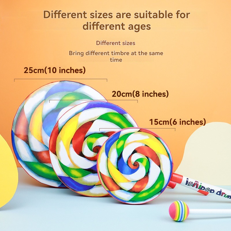 กลองมือรูปอมยิ้มสำหรับเด็กเล็ก - Audio Music Lollipop บทวิจารณ์และราคา