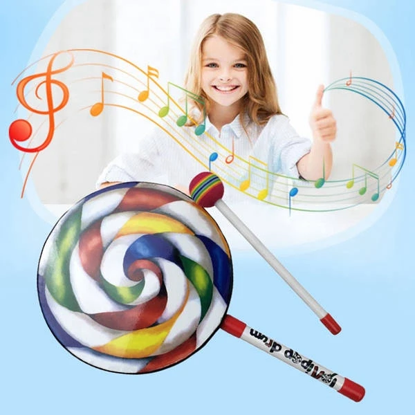 10ชิ้น7.9นิ้วกลองรูปร่างอมยิ้ม - Audio Music Lollipop บทวิจารณ์และราคา