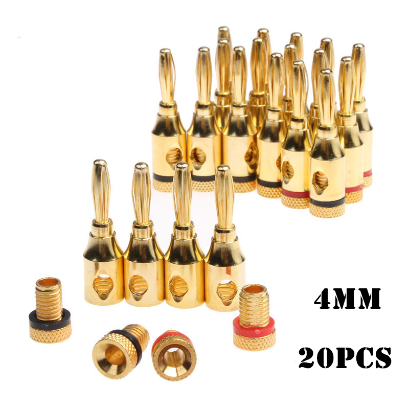 YT 20PCS Gold Plated 4mm ปลั๊ก - Audio Music Yt บทวิจารณ์และราคา