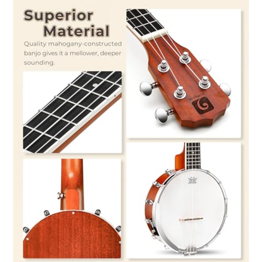 แบนโจเลเล 23 นิ้ว พร้อมหัว REM - Ukulele Beginner Kit บทวิจารณ์และราคา