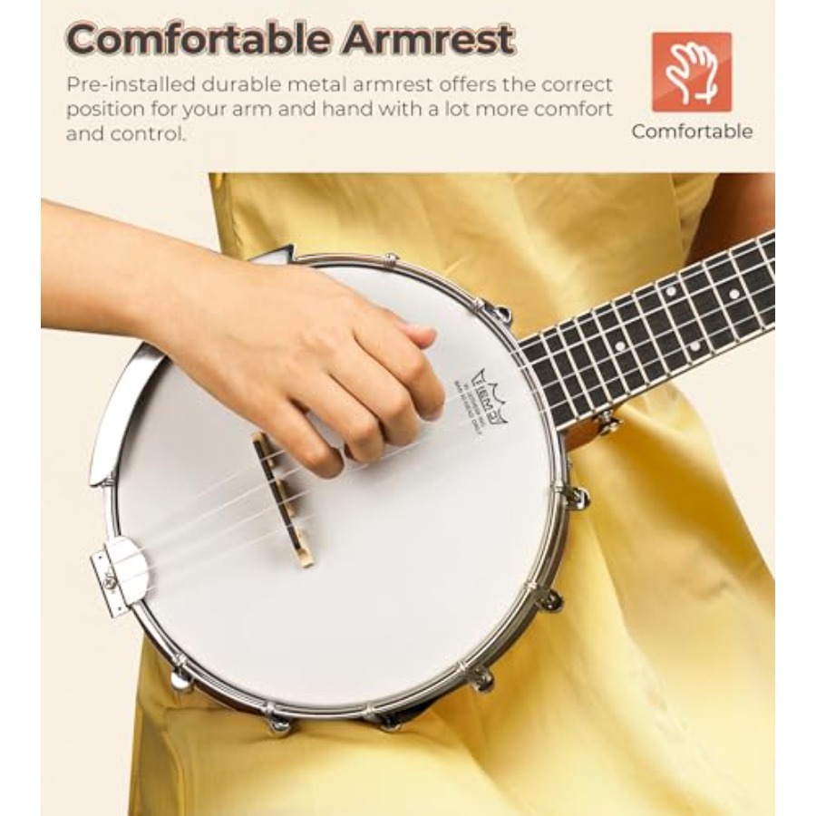 แบนโจเลเล 23 นิ้ว พร้อมหัว REM - Ukulele Beginner Kit บทวิจารณ์และราคา