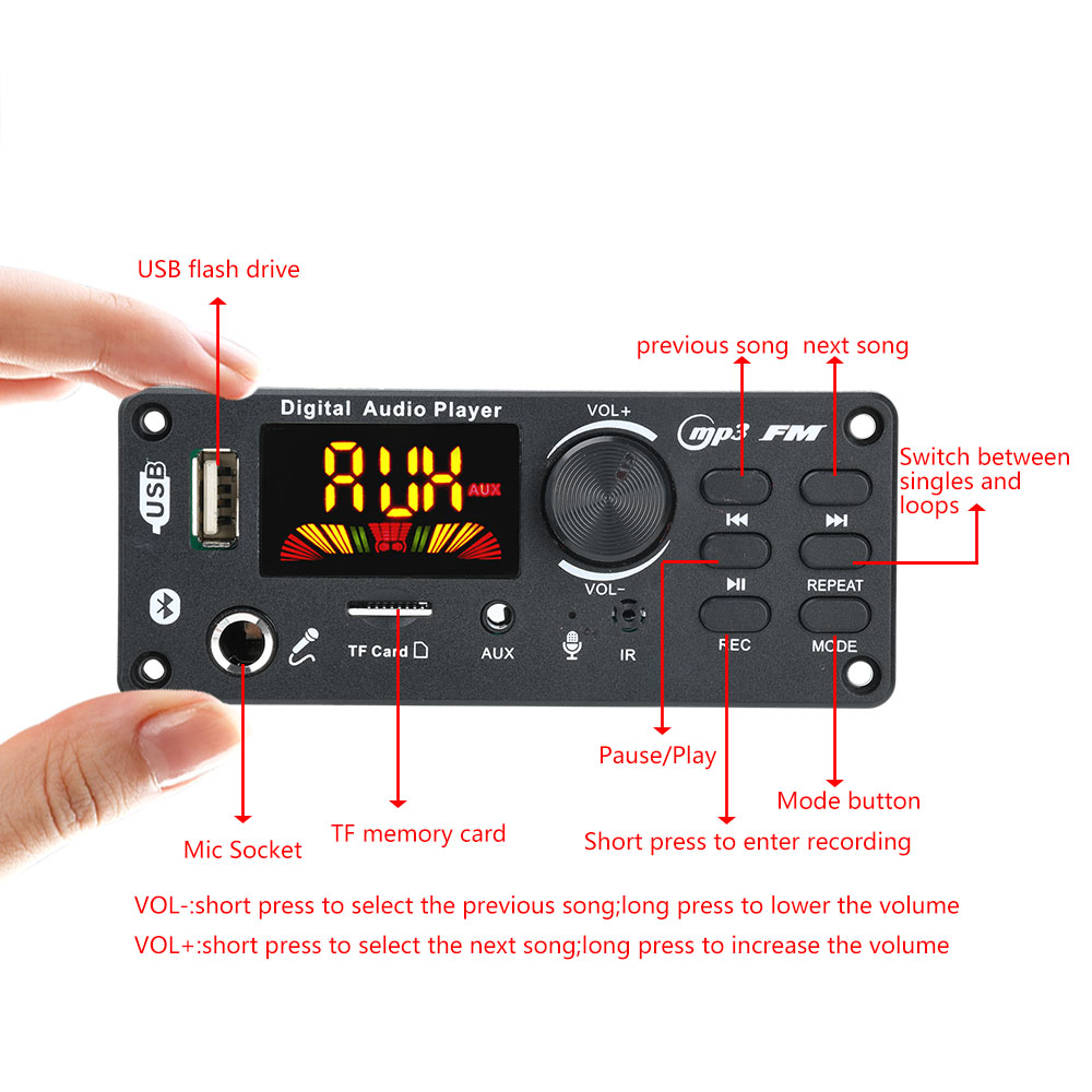 DC 5-12V MP3 โมดูลถอดรหัสเสียง - Audio Music Converter To Mp3 บทวิจารณ์และราคา