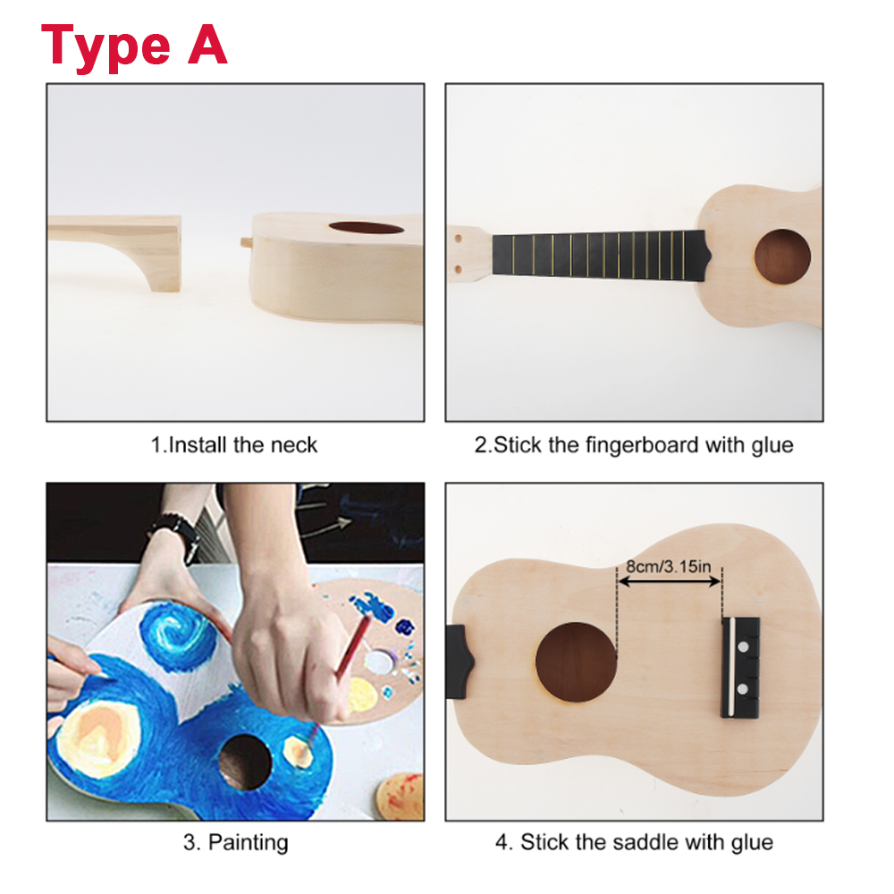 DIY Ukulele 21 นิ้วชุดกวาง Sou - Ukulele Beginner Kit บทวิจารณ์และราคา